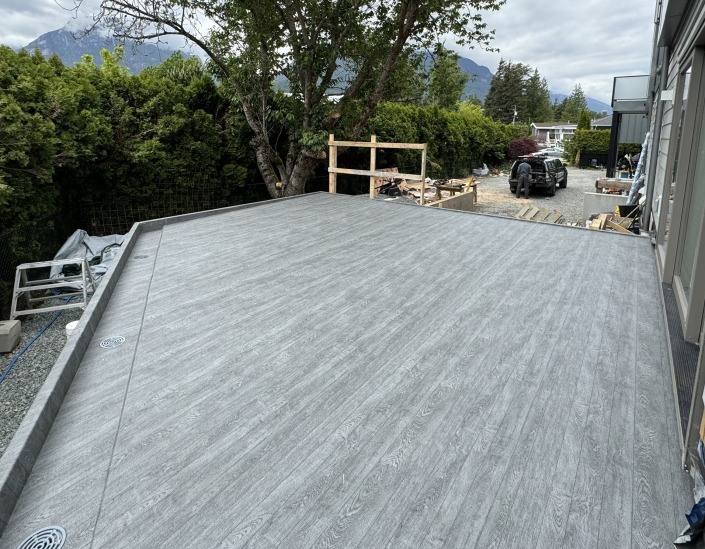 Grey Pearl Plank Roofing Grade PVC Vinyl Decking Membrane