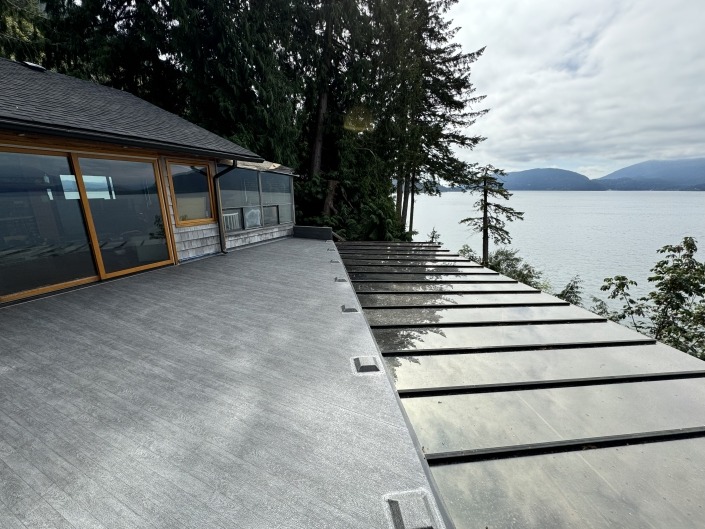 Vinyl Deck - 66 Grey Pearl Plank Armor Deck -Sunset Beach, West Vancouver